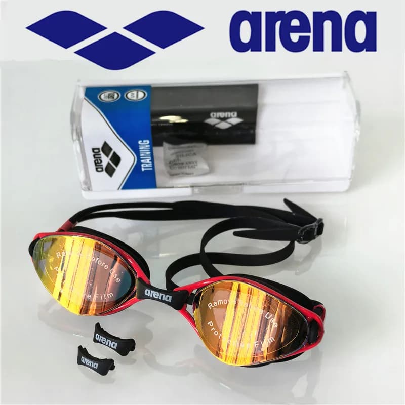 Lunettes ARENA professionnelles étanches anti-buée HD adultes avec bonnet silicone