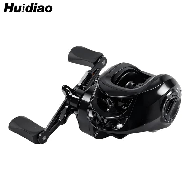 Moulinet baitcasting Huidiao débutant 7.2:1 avec frein magnétique 12 niveaux - 10KG max