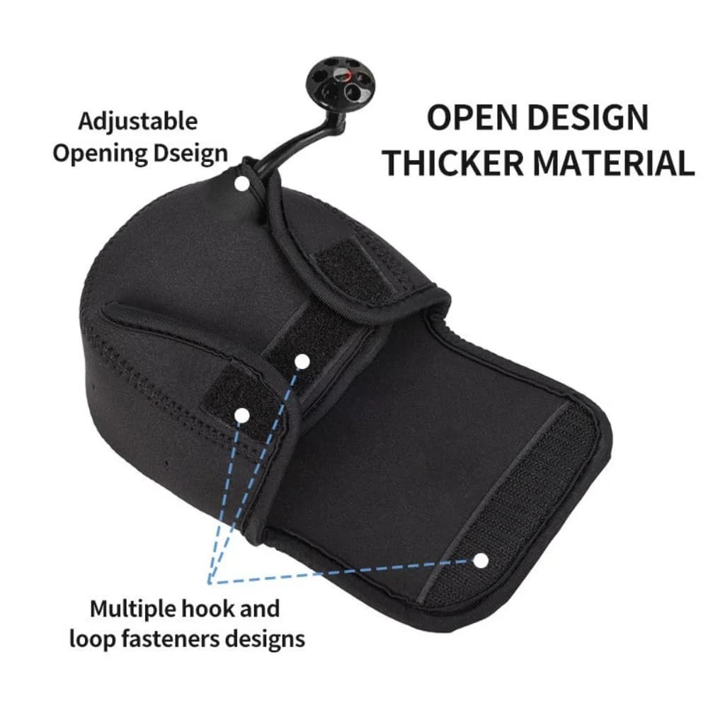 Housse de moulinet de pêche néoprène étanche durable taille S/M/L pour protection et rangement