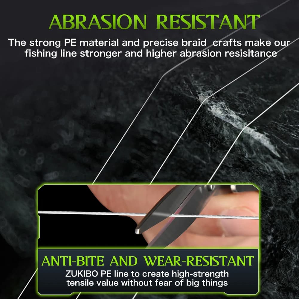 Ligne de pêche ZUKIBO nano tressée laser 100M à 1000M ultra-fine souple forte multifilament carpe