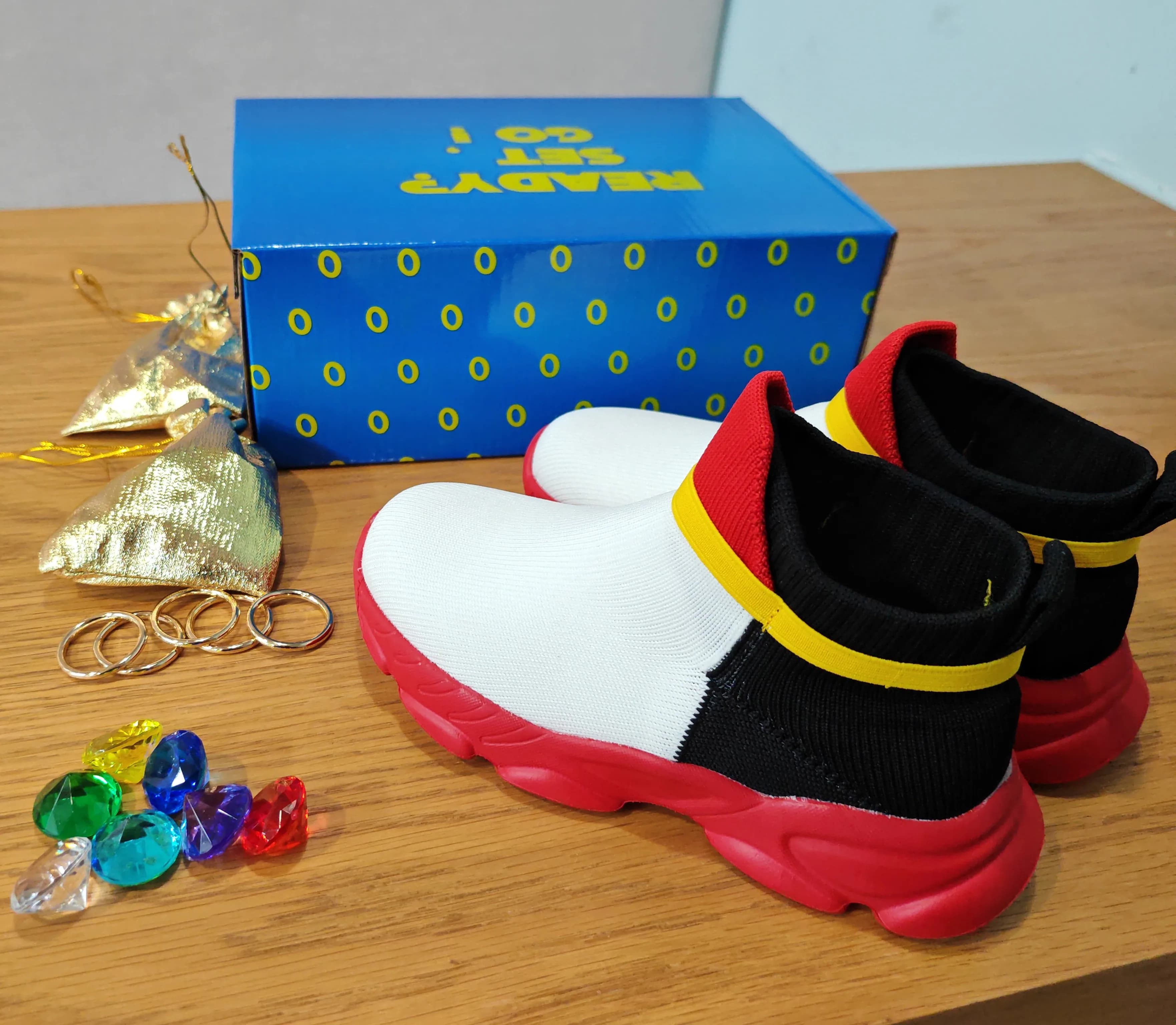 Chaussures Shadow pour enfants - Sneakers rouges inspirées de Sonic, pour garçons et filles, style gaming