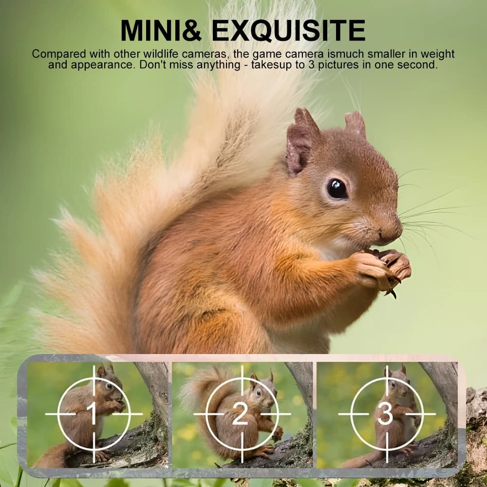 Mini caméra de chasse 16MP 1080P trail vision infrarouge nocturne étanche détection mouvement observation animaux