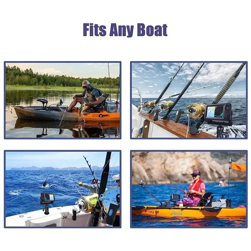 Support rotatif 360° pour sondeur et GPS de kayak - Base de fixation pour équipements électroniques de pêche