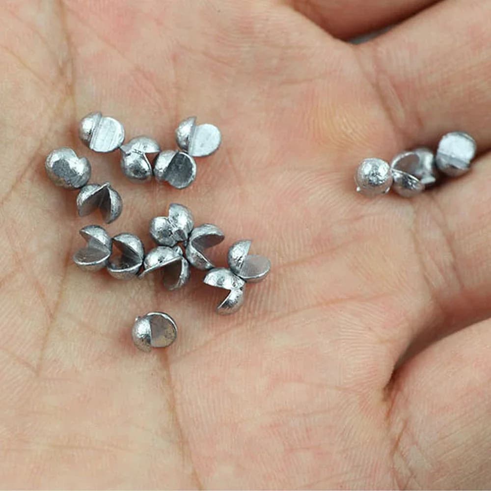 50 plombs split shot ronds pour pêche - Plombs explosion pour flotteur et ligne