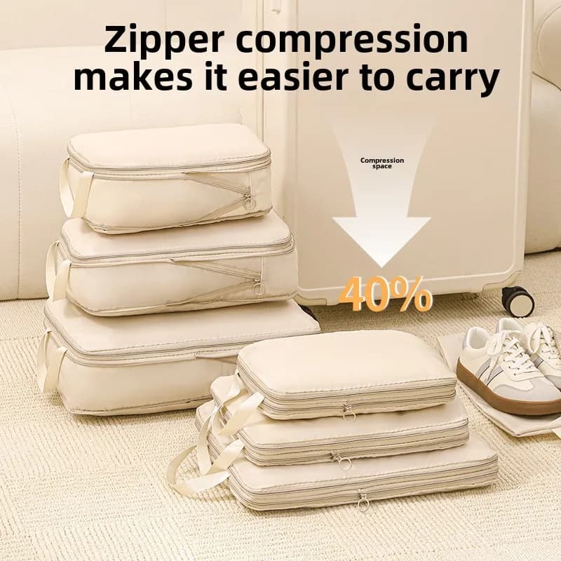 Set 4 cubes compression rangement valise pêche - Organisateurs vêtements étanches pour voyage pêcheur