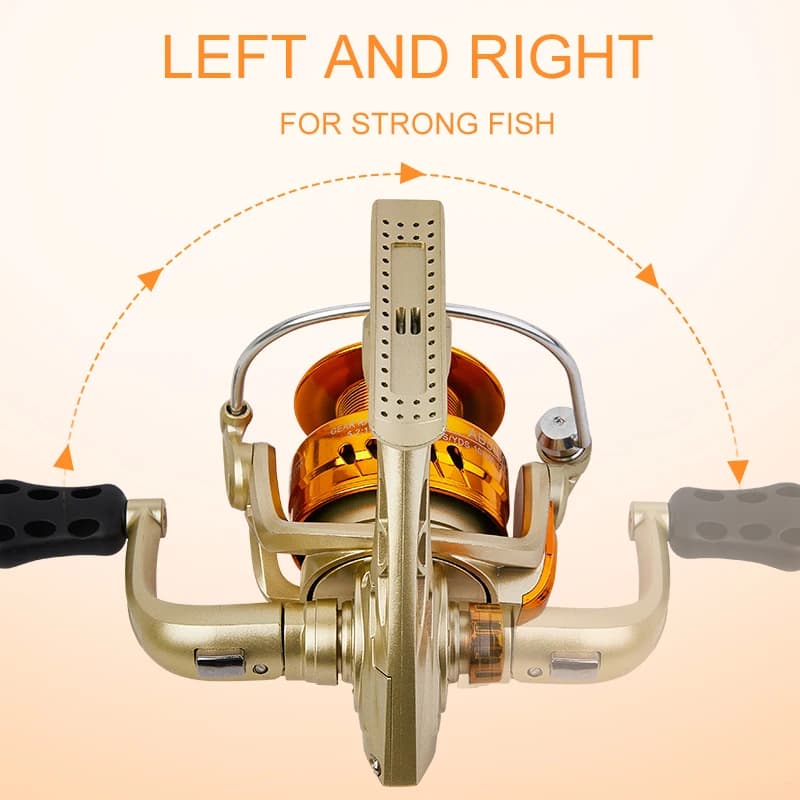 Moulinet de pêche spinning Billings pour eau douce et mer ultra-léger bobine pliante rocker interchangeable gauche droite