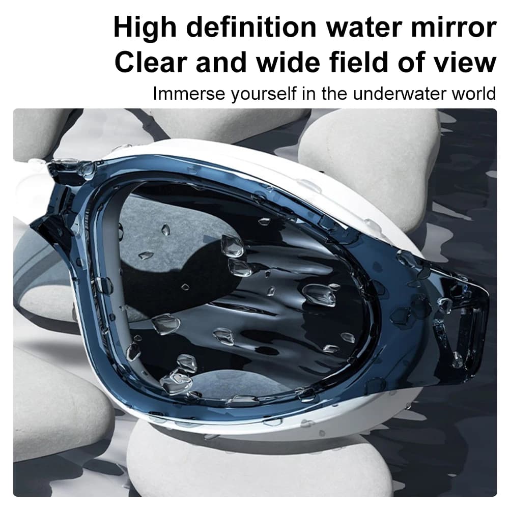 Kit lunettes de natation adultes avec bonnet HD anti-buée UV étanches silicone