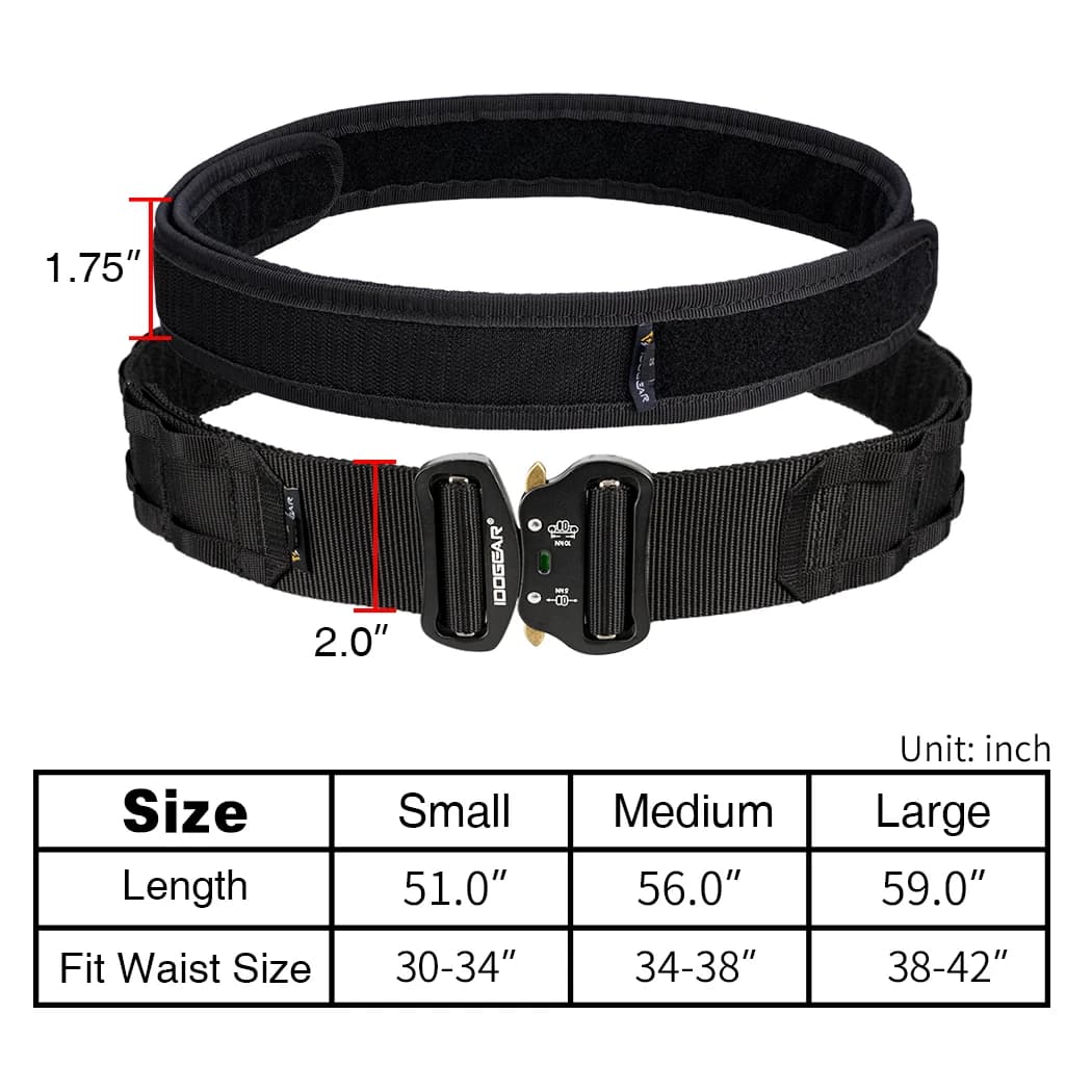 Ceinture tactique 2 pouces IDOGEAR - Boucle rapide MOLLE pour pêche et sports outdoor