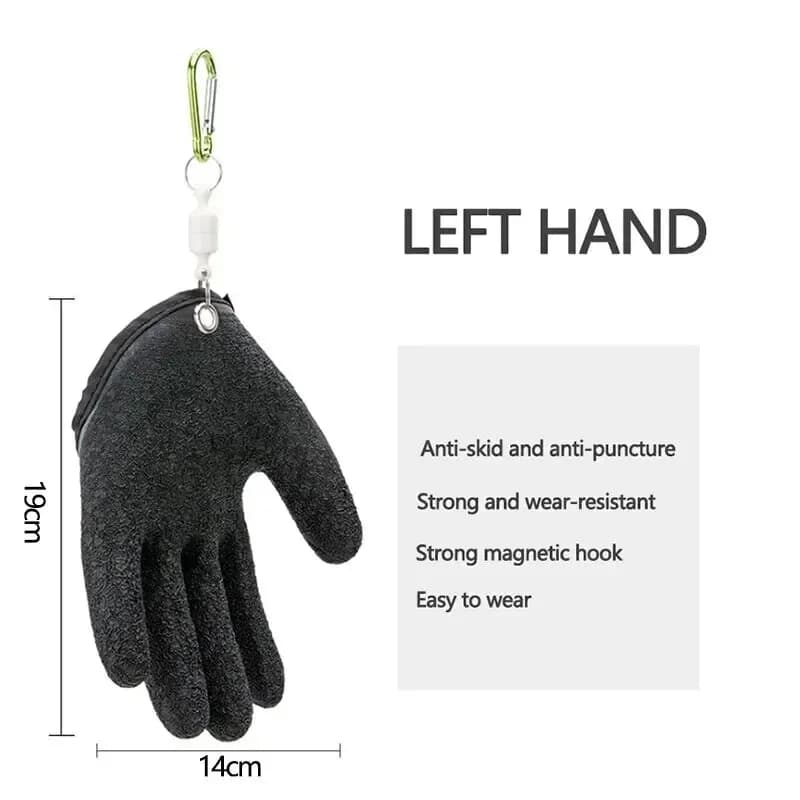 Gants de pêche professionnels latex gauche ou droite anti-dérapants protection mains pêcheur chasse