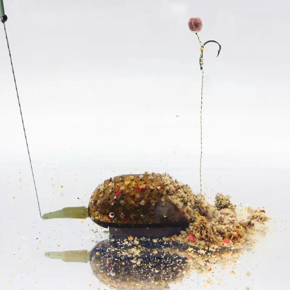 Cage amorce plombée NGB 40g-100g avec montages à cheveu intégrés pour pêche carp au feeder