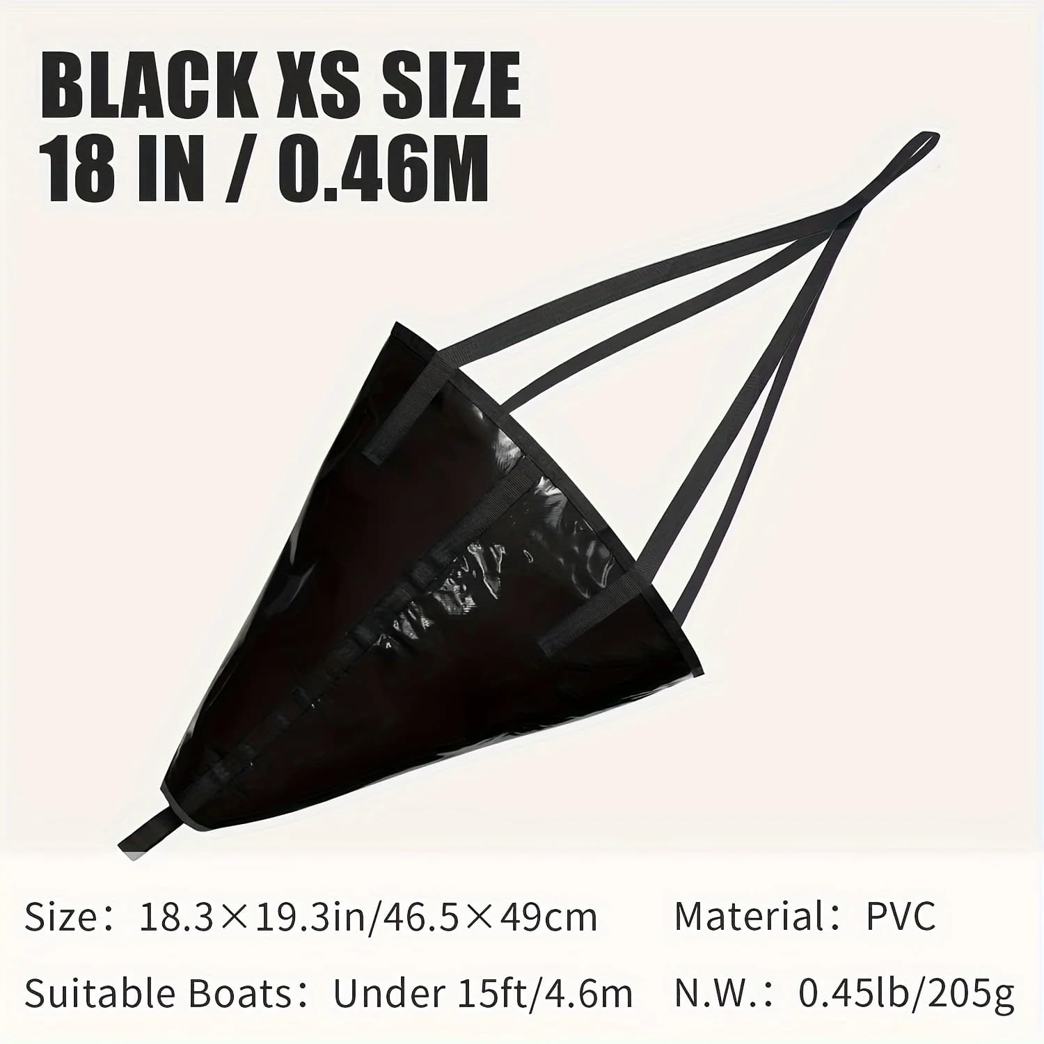 Ancre flottante parachute 45cm pour kayak de pêche - contrôle de dérive pour bateaux