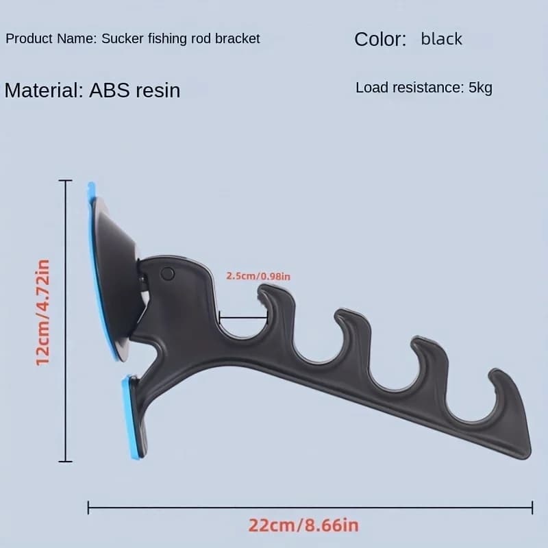 Support de canne à pêche voiture avec ventouses - Dispositif de rangement pour pêche en mer