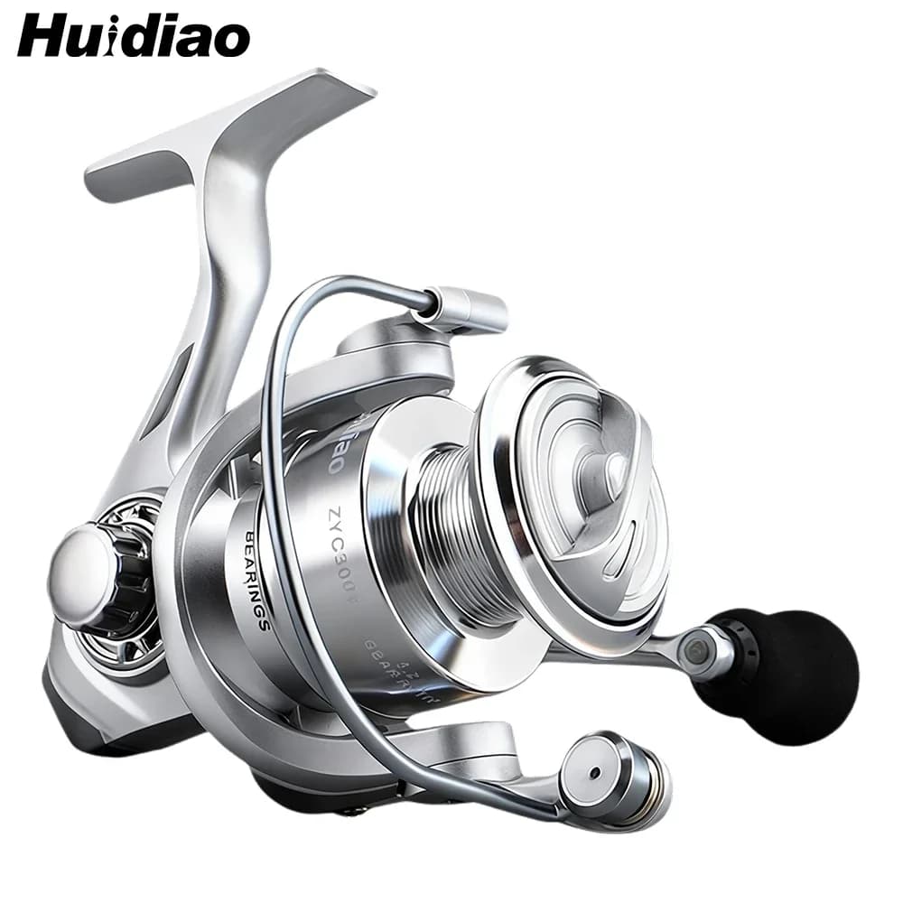 Moulinet spinning Huidiao 2000-7000 débutant - Corps métal 5.2:1 ratio pour pêche polyvalente facile