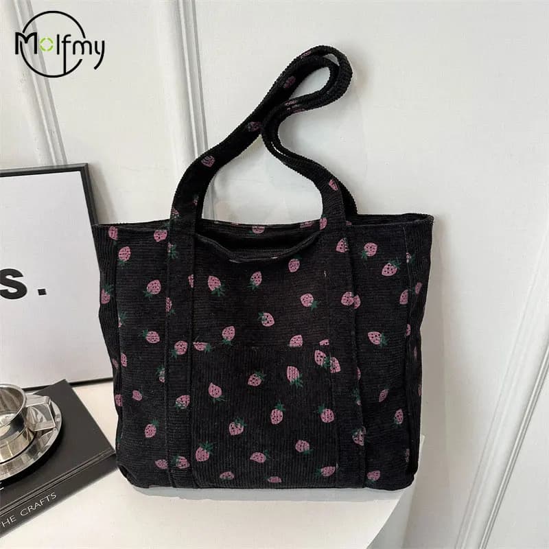 Sac à main paille fraises plage pêche femme polyvalent bandoulière grande capacité tote