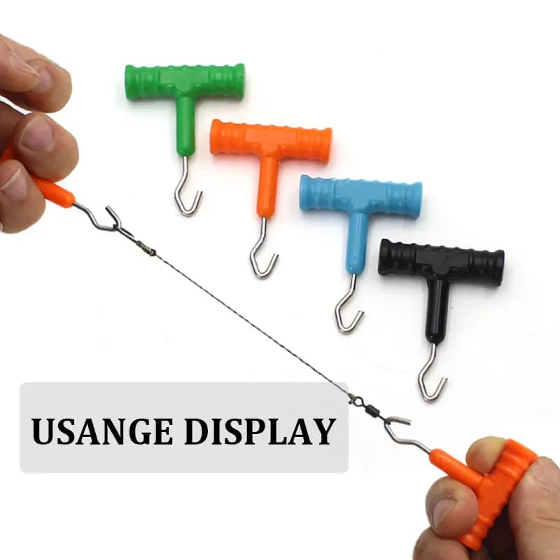 Outil nœud cheveu pêche carpe 2 pièces - Matériel montage hair rigs avec accessoires hameçons