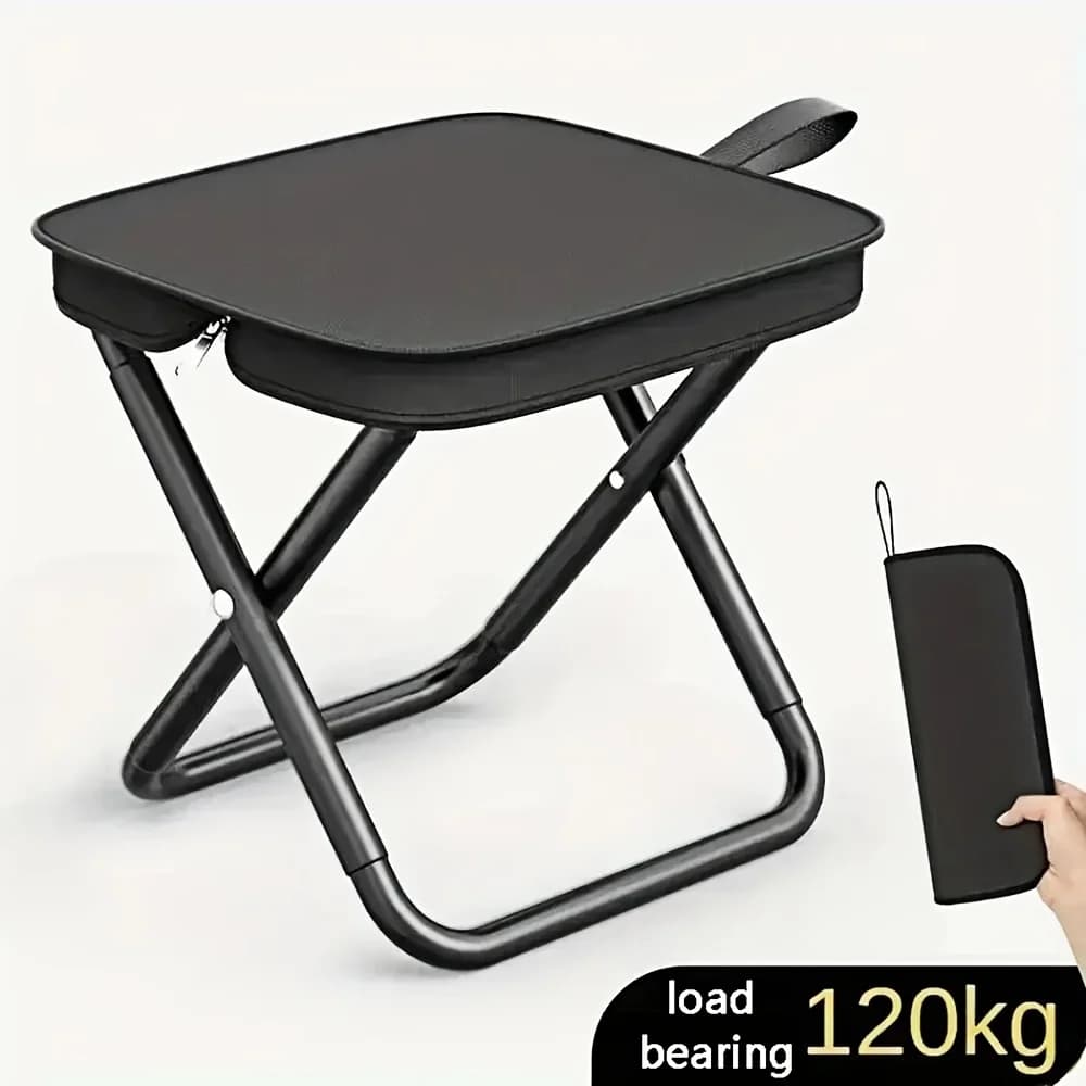 Tabouret pêche pliant style sac à main 2026 - Siège compact pour voyage et pique-nique