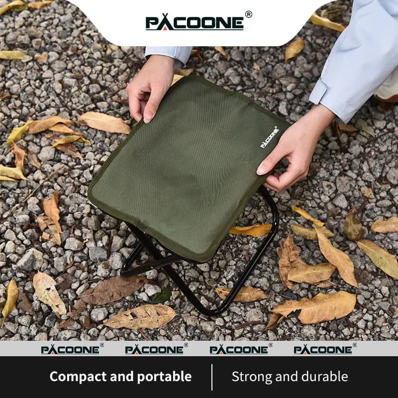 Chaise pliante camping pêche en alliage aluminium doré avec sac de transport - Siège robuste pour extérieur