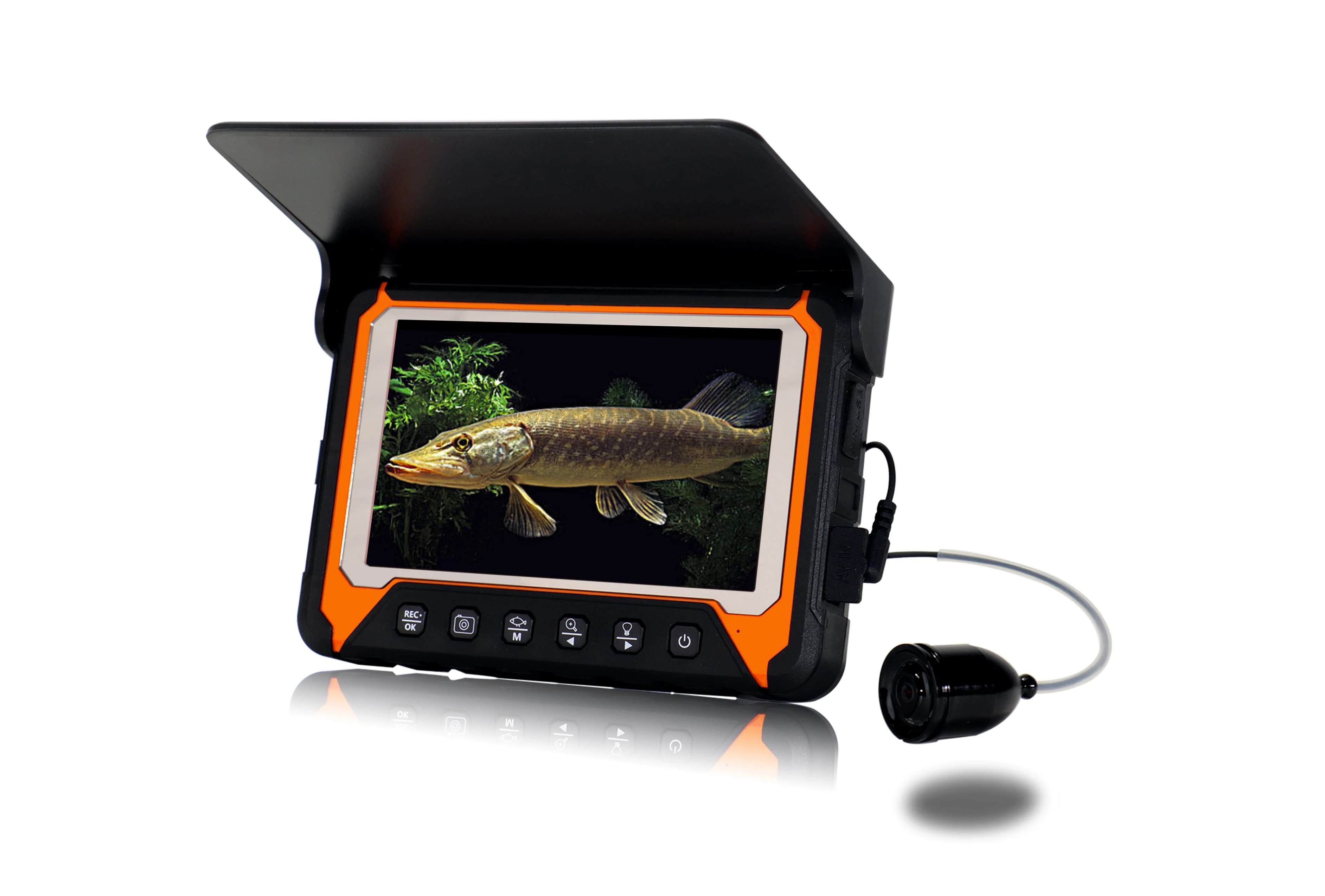 Caméra sous-marine 5 pouces pour pêche sous glace - Endoscope AV 130° avec détection poissons