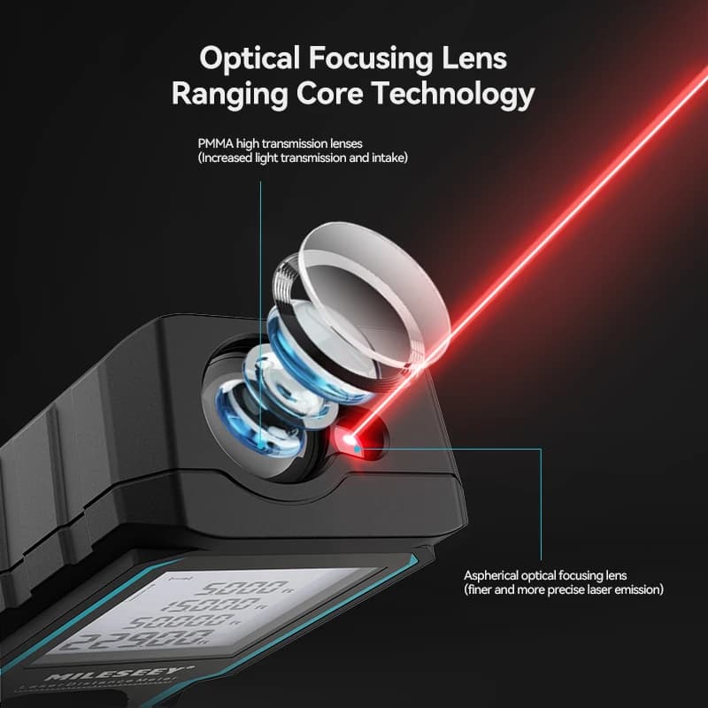 Télémètre laser MILESEEY S6 40M-100M IP54 : outil de mesure électronique professionnel étanche