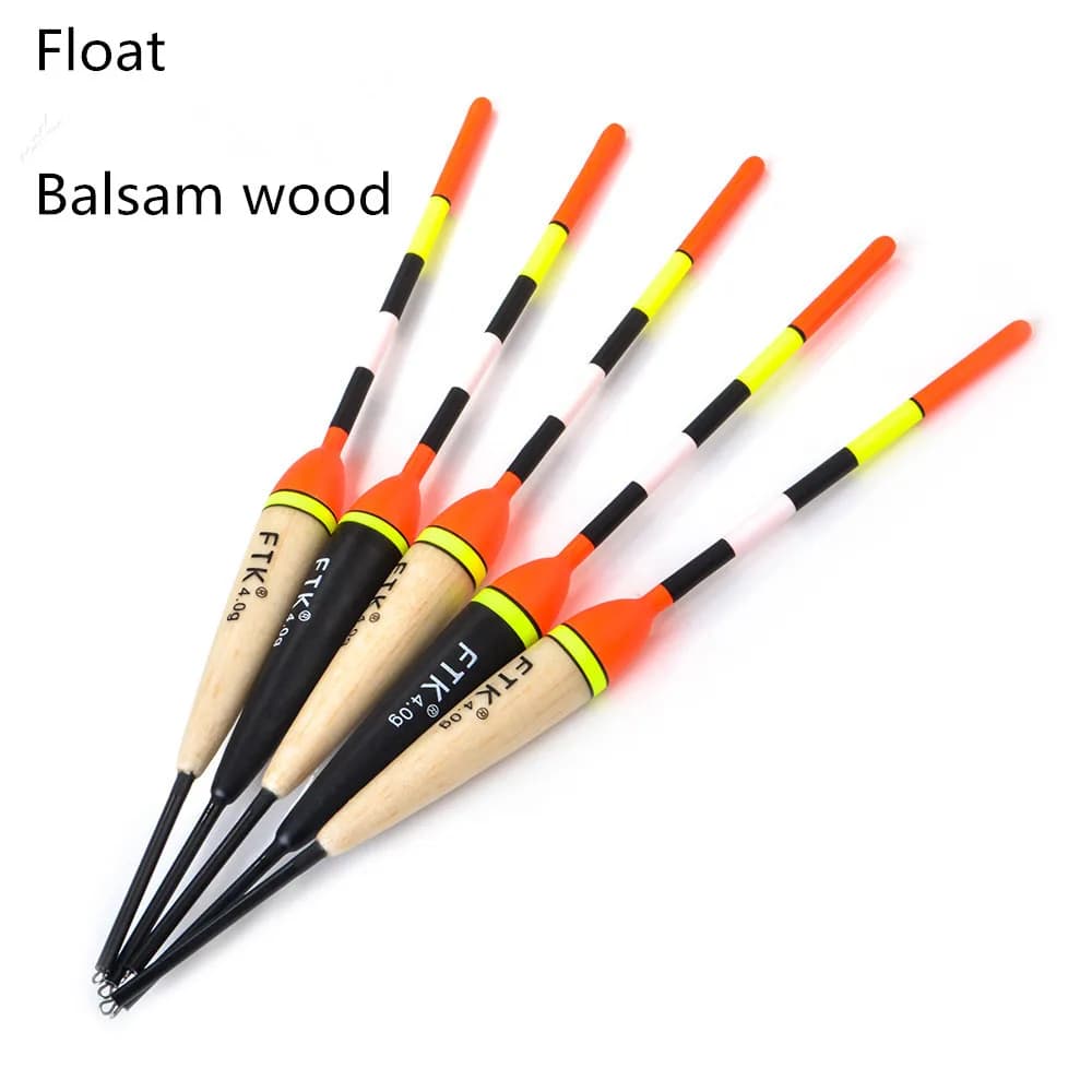 Flotteur de pêche vertical mer renforcé 19-23 cm en bois de balsa, lot de 5 accessoires