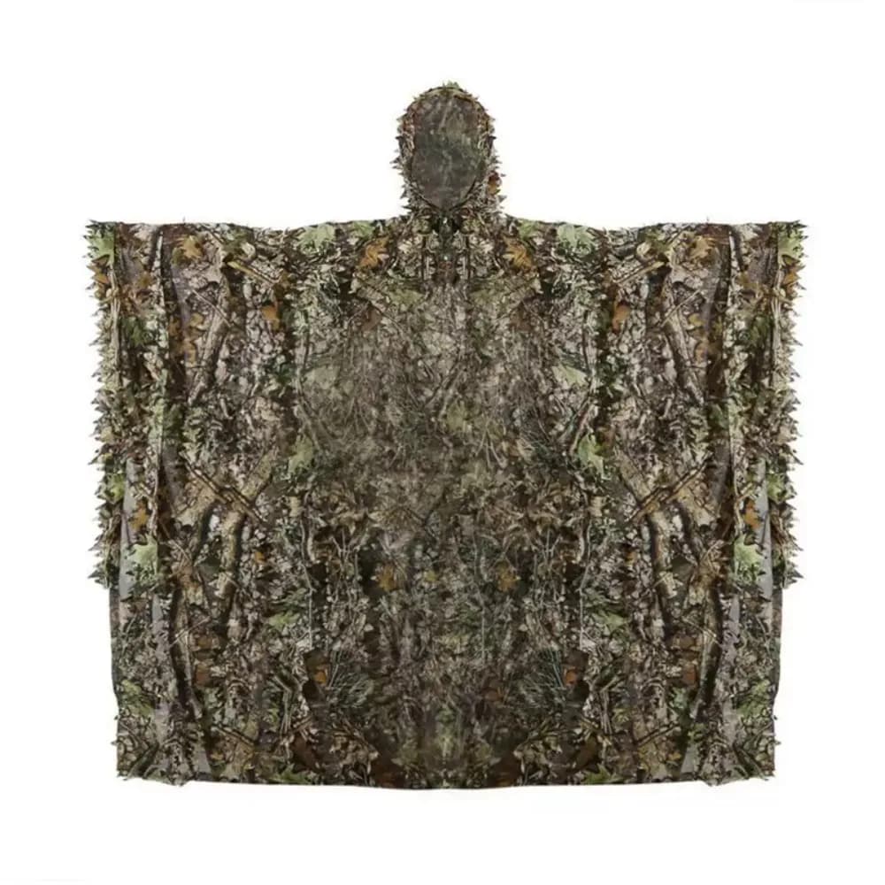 Combinaison Ghillie bionique 3D feuilles camouflage unisexe pêche chasse jungle CS