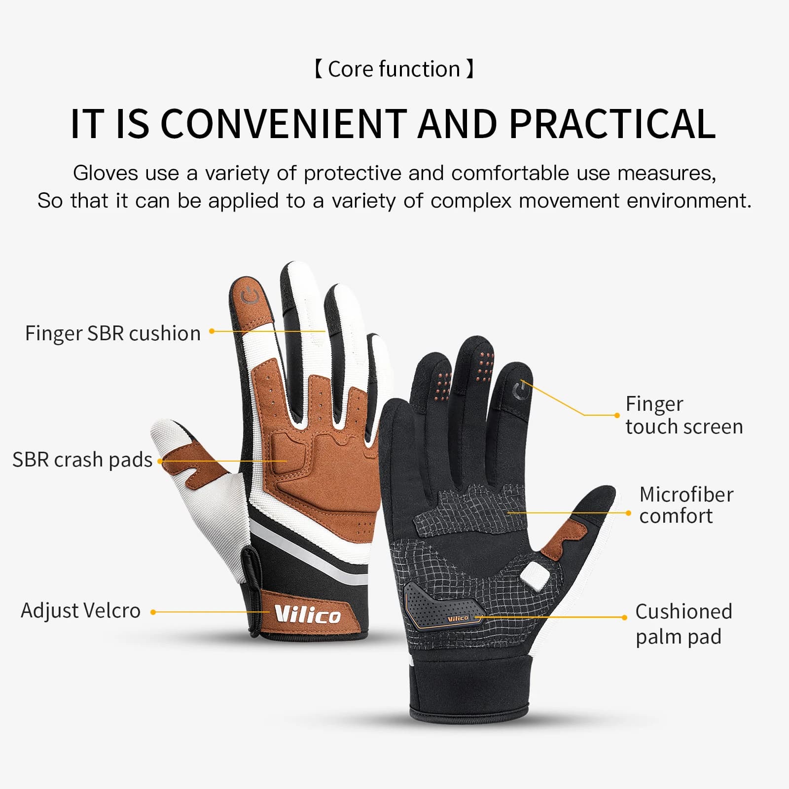 Gants vélo hiver étanches et chauffants écran tactile - Pour hommes et femmes par temps froid