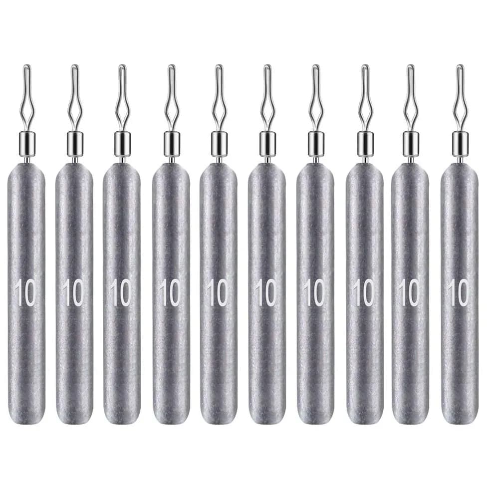Lot 10 plombs pêche drop shot 3.5g à 20g - Poids sinkers pour montages drop shot - Accessoires pêche