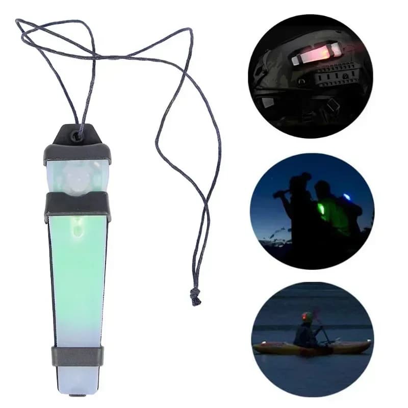 Lampe clignotante sécurité casque tactique - Signalisation survie étanche équipement chasse randonnée