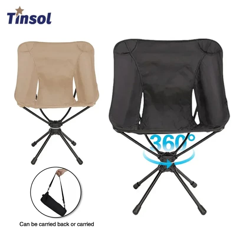 Chaise pivotante détachable randonnée pêche pliante légère avec sac de transport