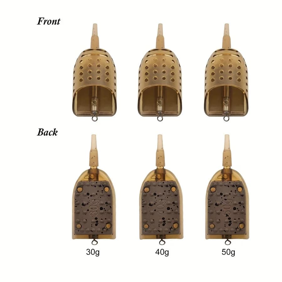 Amorçoir à pellets inline 30g 40g 50g pour pêche à la carpe et pêche au coup - feeder maggots
