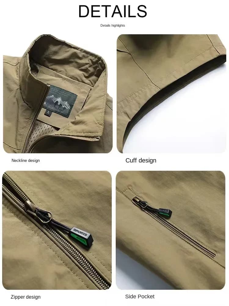 Gilet automne pêche photo loisirs - Veste sans manches jeune adulte couleur unie extérieur décontracté