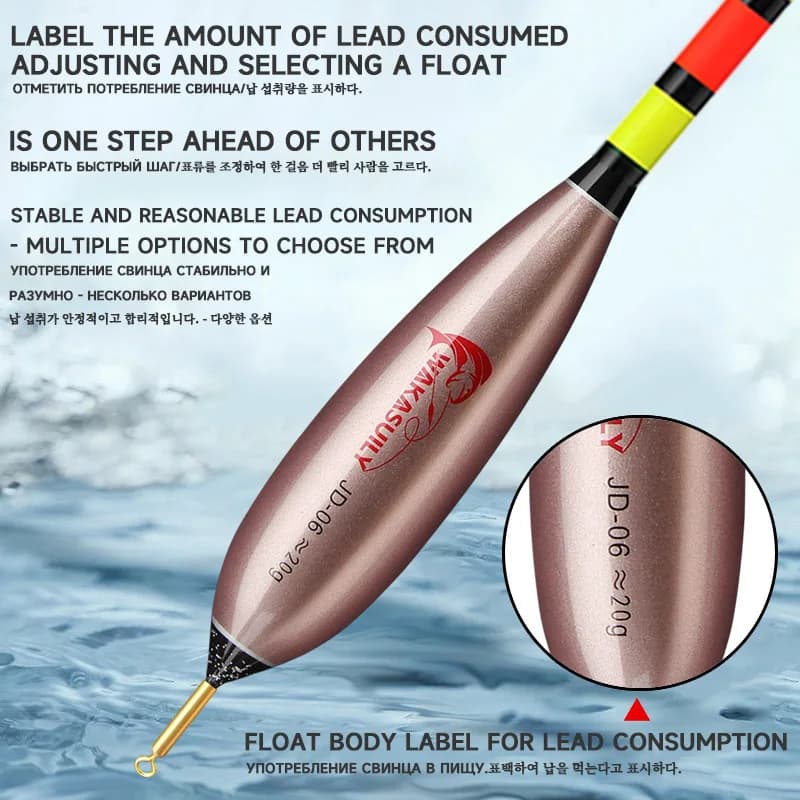 Flotteur électronique lumineux haute sensibilité 6.8MM pour pêche rock, détection gravité, matériel pêche court robuste