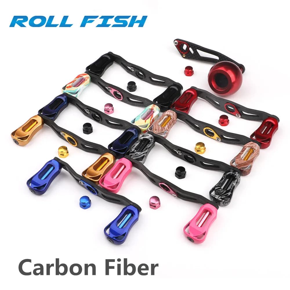 Manivelle rocker carboné ROLLFISH ultra-légère 19-29g pour moulinet pêche ergonomie optimale