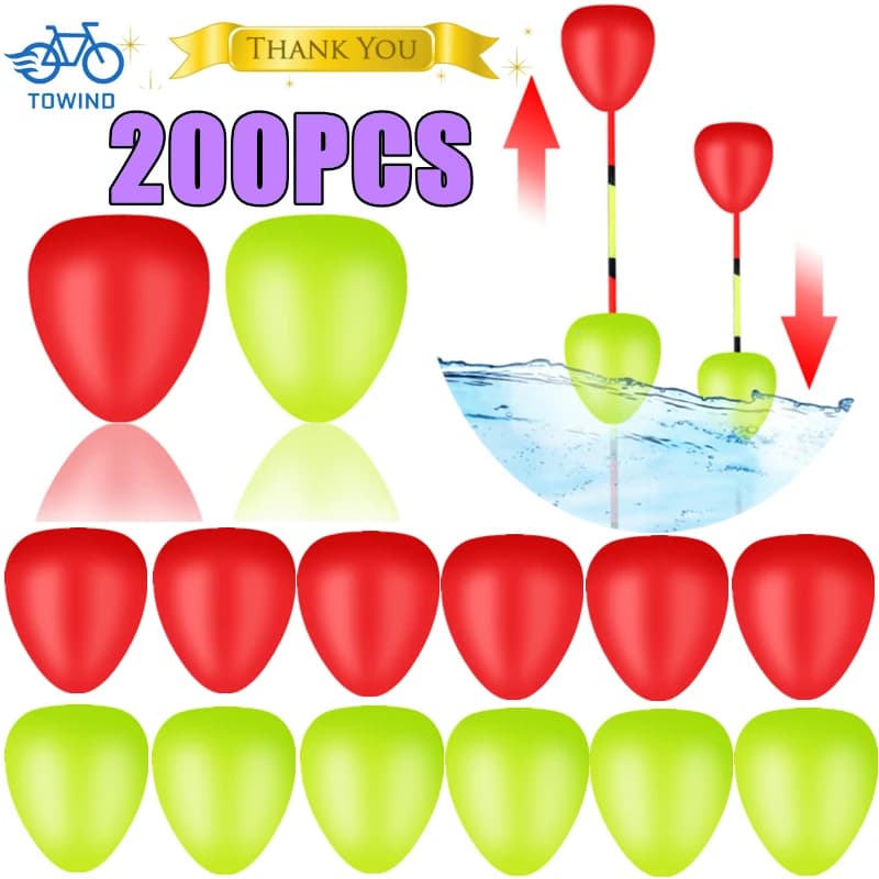 200 billes flottantes fluorescentes pour pêche en eaux vives, indicateurs de touche en mousse, accessoires flottabilité