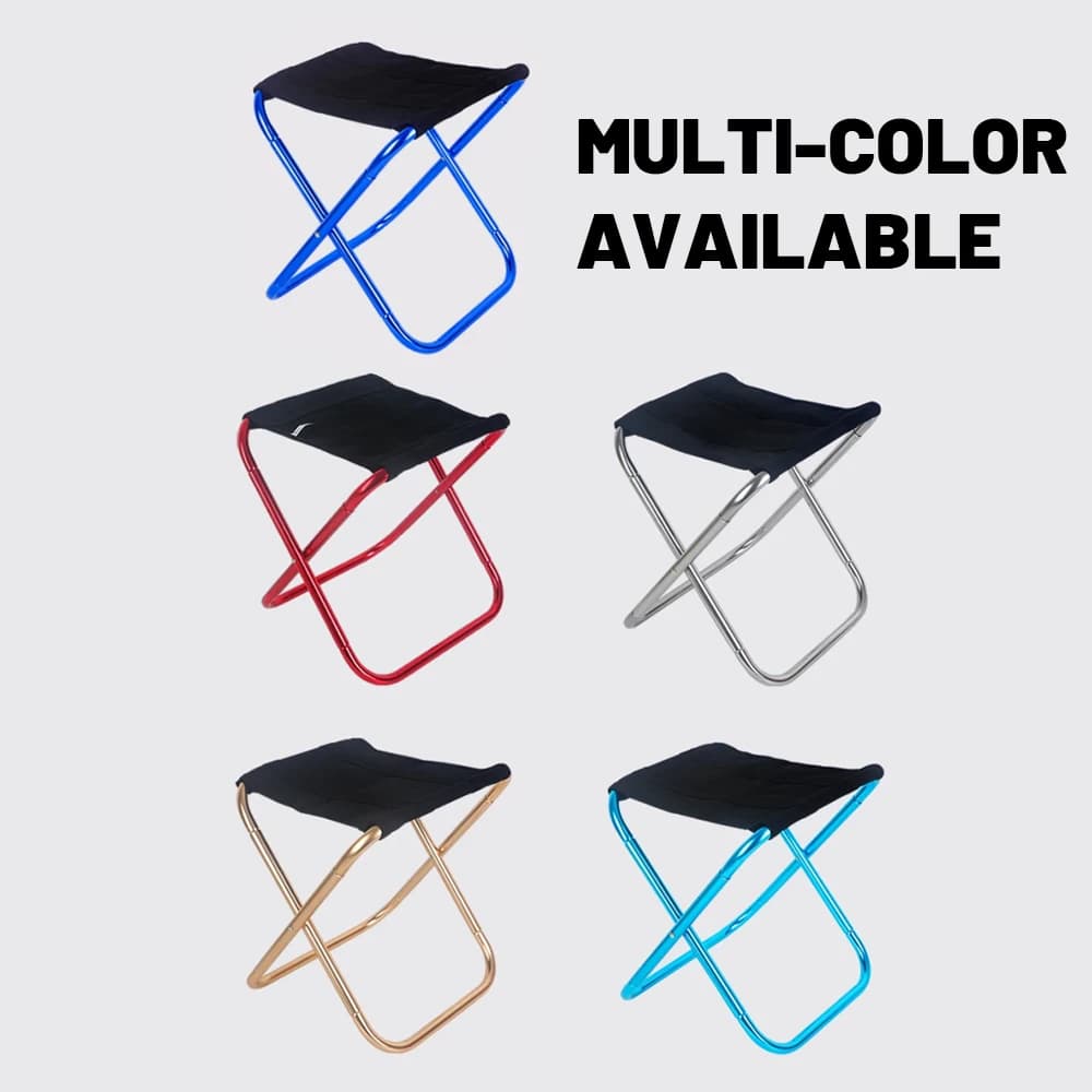 Tabouret pliant aluminium mini stockage pour pêche et pique-nique - Ultraléger camping