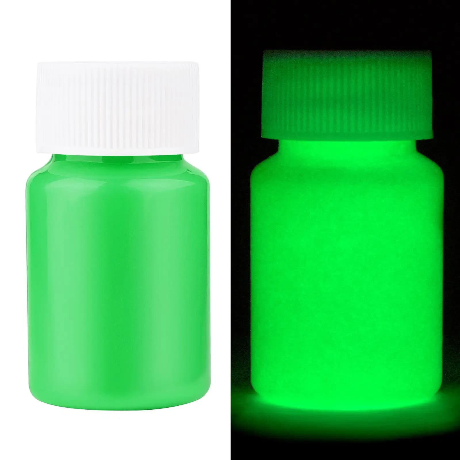 Peinture acrylique fluorescente longue durée 20/30g pour pêche nocturne - Pigment lumineux auto-éclairant