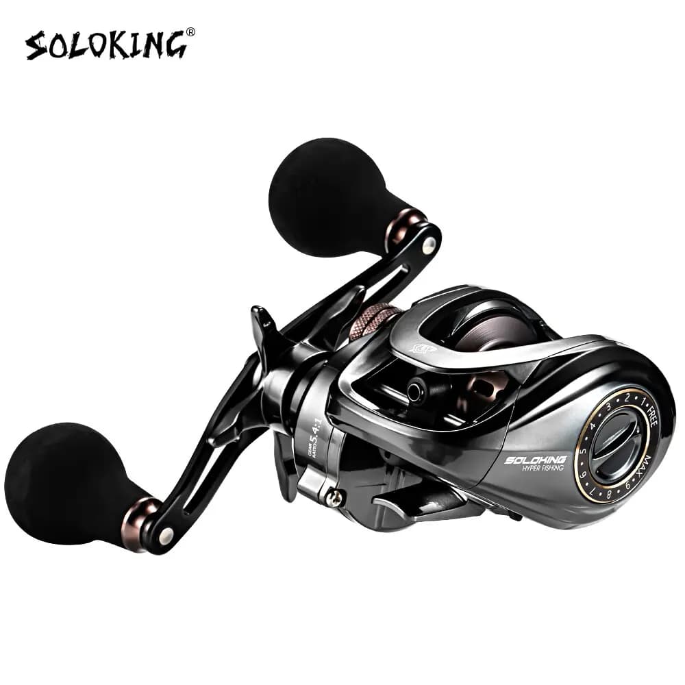 Moulinet casting Soloking HIAW200 frein 9.5kg 12 roulements ratio 5.4:1 7.2:1 pour pêche lourde