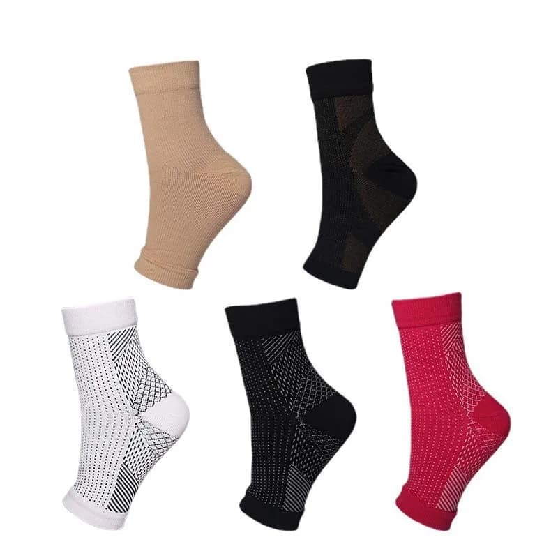 Chaussettes compression soulagement douleurs neuropathie - Soutien cheville fasciite plantaire pêche