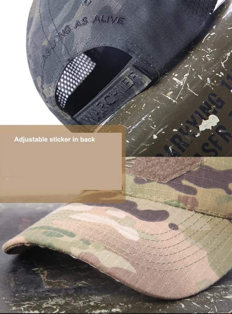 Casquette baseball Multicam Tropic pêche outdoor - Matériau ripstop mesh activités sport camo