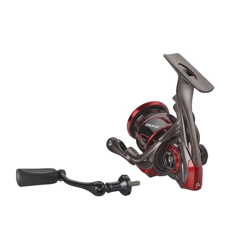 Moulinet spinning innovant résistant à l'eau DEUKIO 4.5kg drag - ratio 5.2:1 pour pêche eau douce