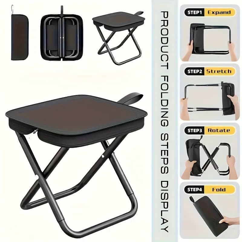 Tabouret de pêche multifonction ultra-léger pliant cadeau idéal pêcheur accessoire pêche portable voyage