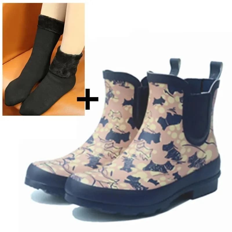 Bottes de pluie femme tubes bas et hauts imperméables antidérapantes pour randonnée pêche marche aquatique