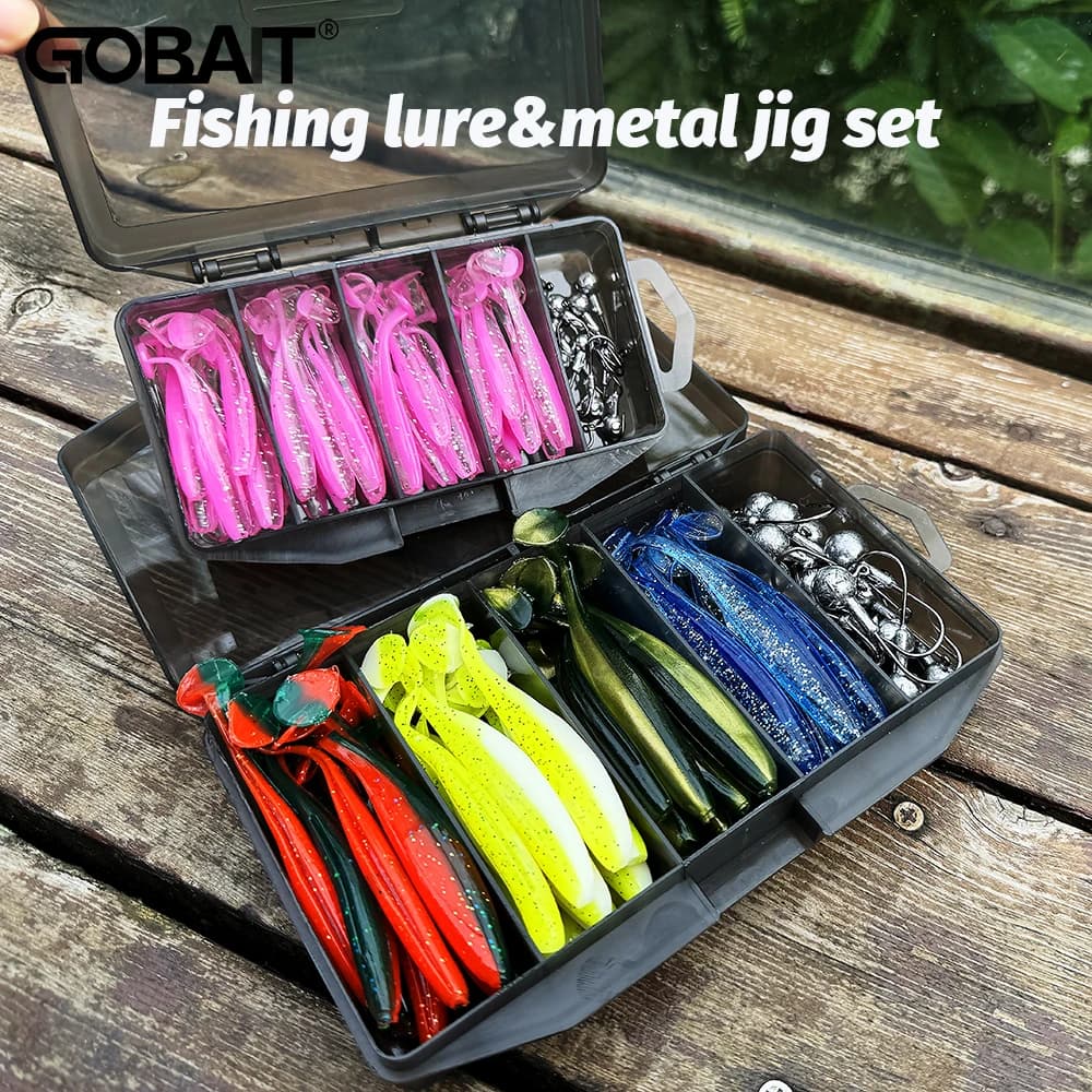 50 leurres métalliques jig de 3g à 14g pour pêche verticale - Kit complet avec têtes plombées et hameçons