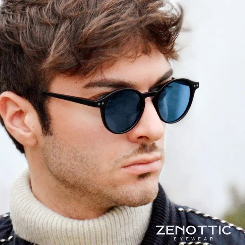Lunettes de soleil polarisées rétro circulaires ZENOTTIC taille S - Modèle vintage 2025-2026 pour petits visages