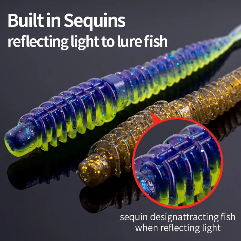 Leurre souple flottant Linhue 10 pièces pour la pêche de la carpe, appât silicone avec queue