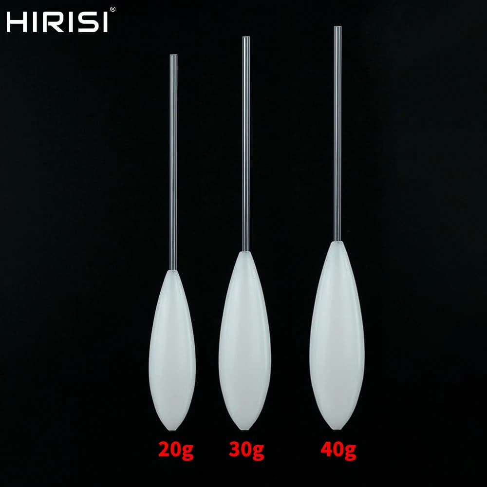 Set flotteurs Hirisi 20g-40g pêche lente coulante ou flottante pour lancer assistance et précision