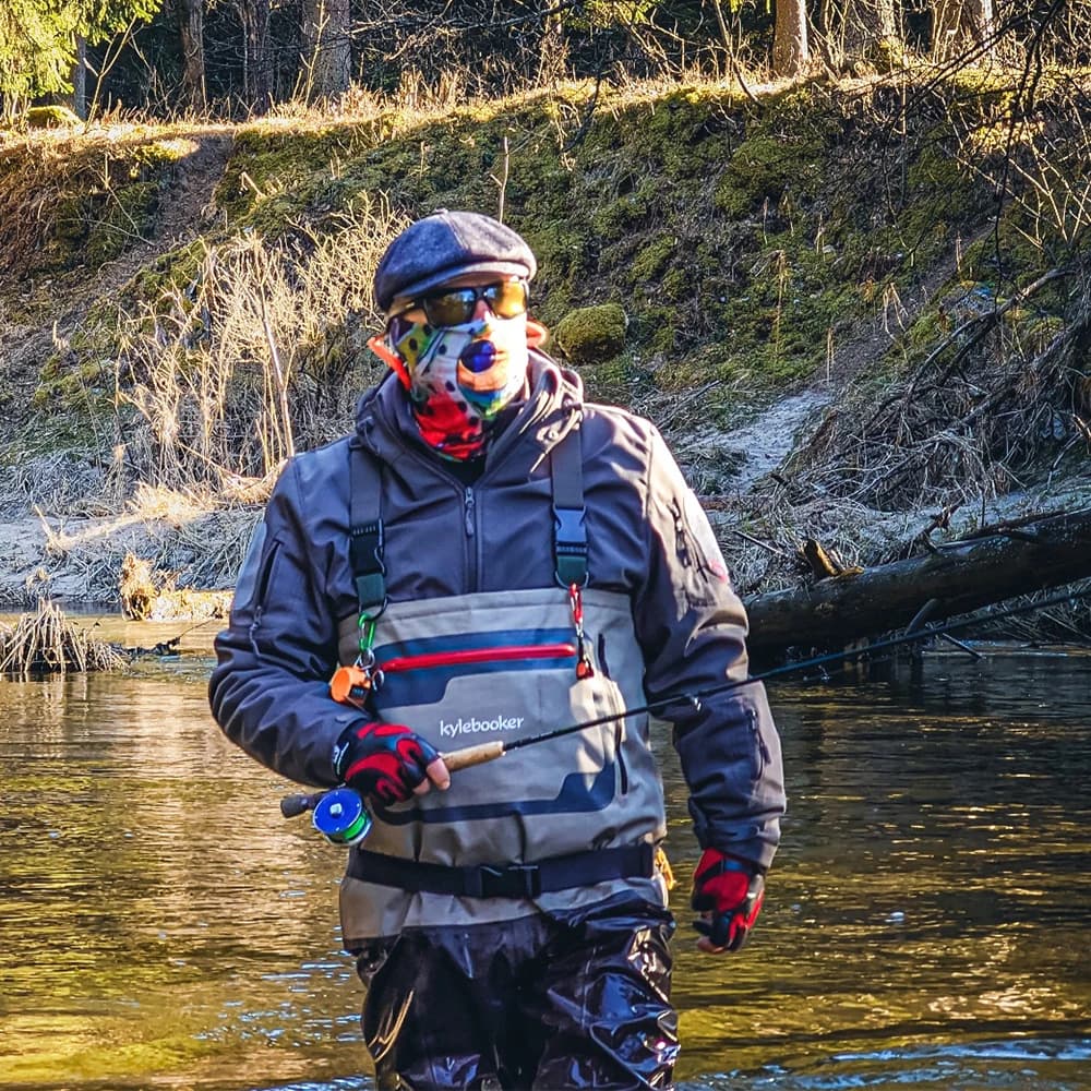 Waders de pêche à la mouche homme respirants étanches légers pieds nylon