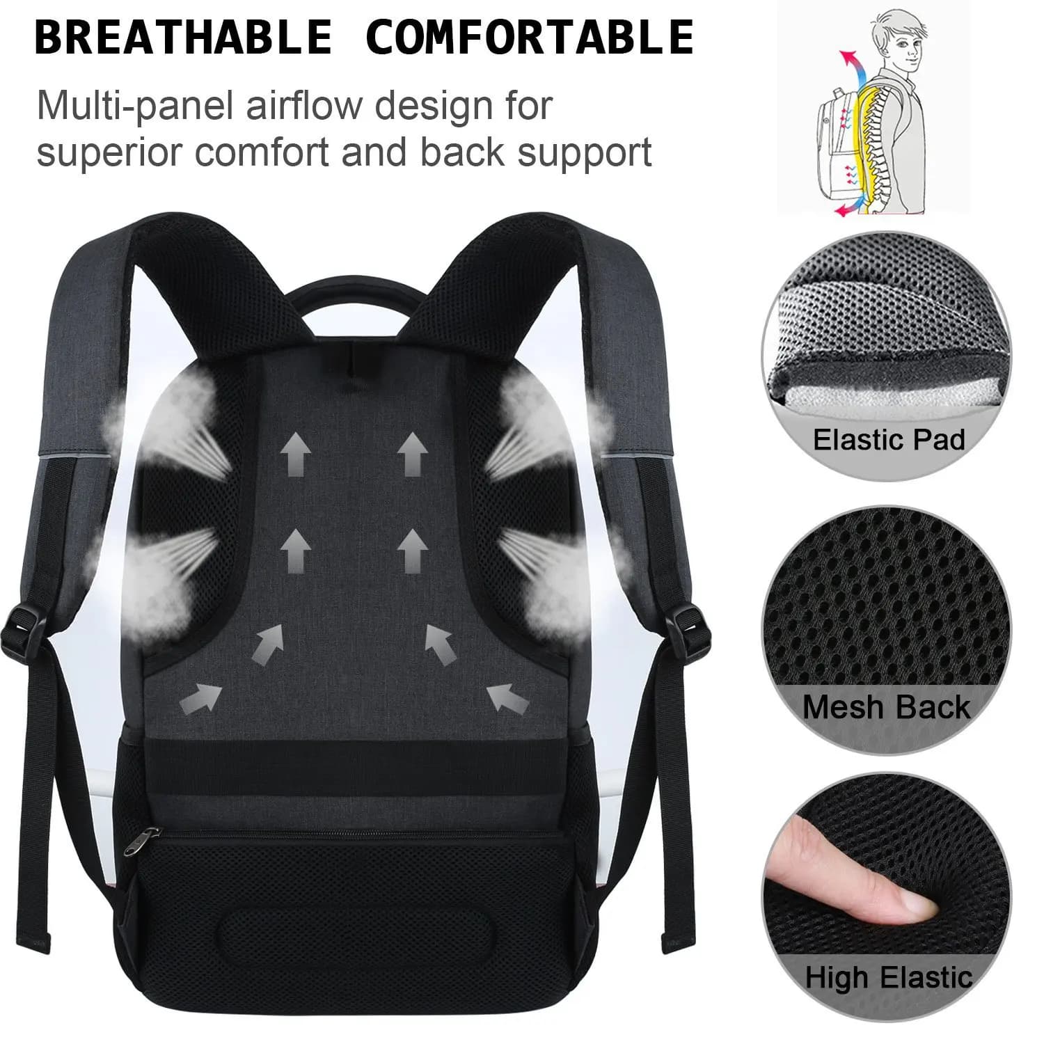 Sac à dos homme professionnel étanche pour appareil photo et ordinateur, grand format voyage