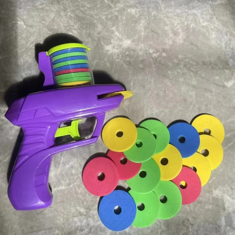 Lanceur disques volants jouets enfants pistolet carotte soucoupe volante jeu extérieur sport EVA doux