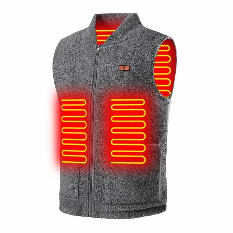 Veste chauffante USB hiver 3 vitesses - Gilet auto-chauffant lavable pour pêche et sports outdoor par temps froid